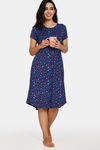 Zivame Halloween Knit Poly Mid Length Nightdress - Medieval Blue — thumbnail 4
